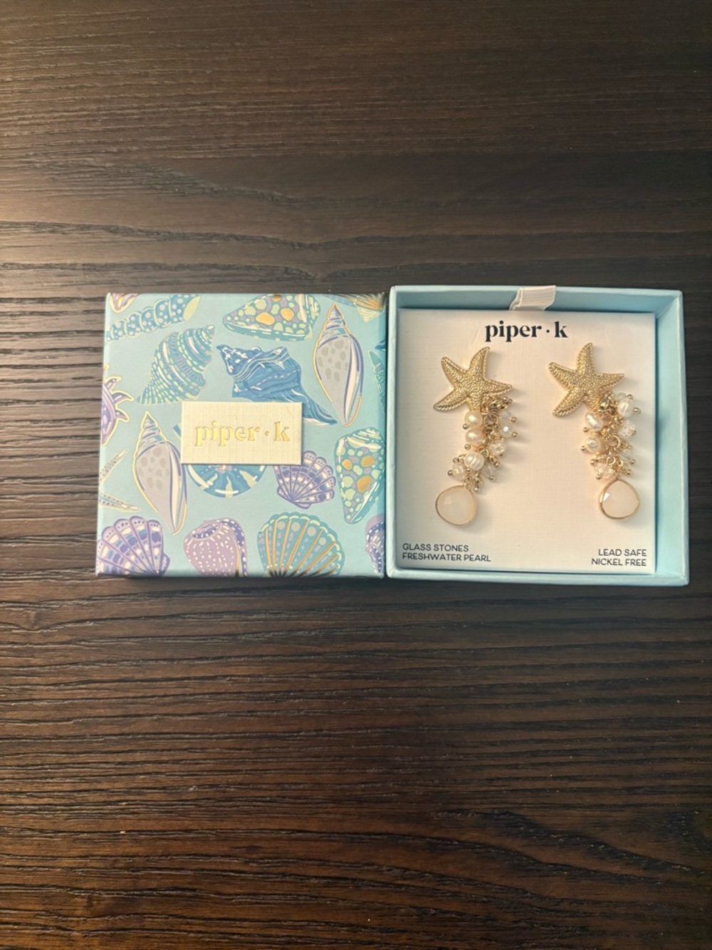 NEW Piper K starfish earrings